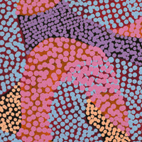 Aboriginal Artwork by Vanetta Nampijinpa Hudson, Warlukurlangu Jukurrpa (Fire country Dreaming), 91x91cm