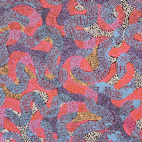 Aboriginal Artwork by Vanetta Nampijinpa Hudson, Warlukurlangu Jukurrpa (Fire country Dreaming), 91x91cm