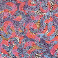 Aboriginal Art by Vanetta Nampijinpa Hudson, Warlukurlangu Jukurrpa (Fire country Dreaming), 91x91cm - ART ARK®