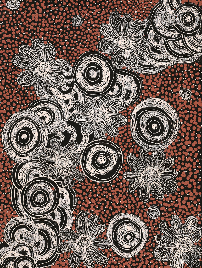 Aboriginal Artwork by Venita Lionel, Walka, 61x46cm