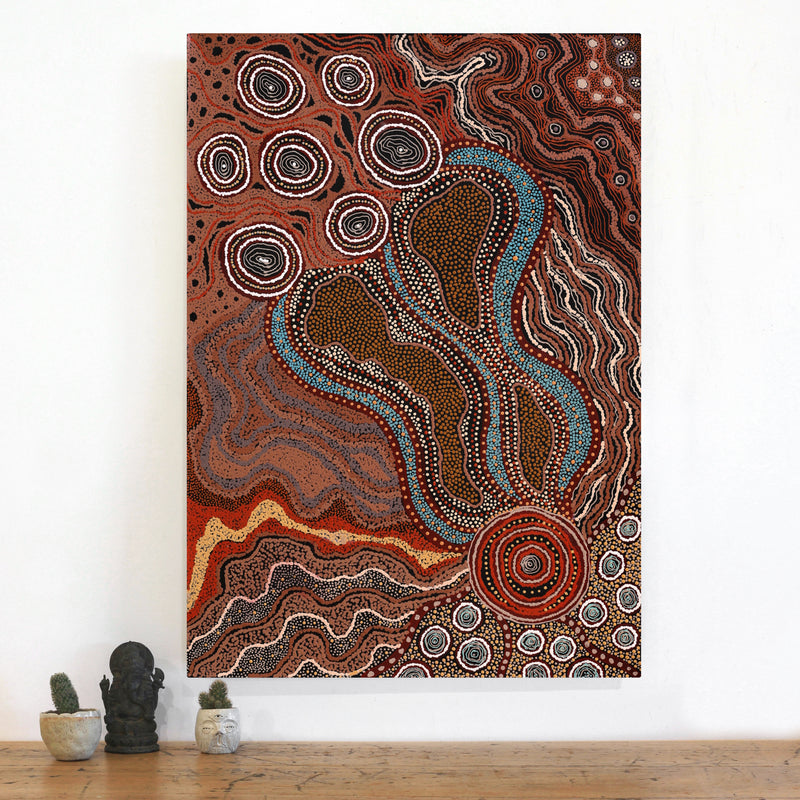 Aboriginal Artwork by Vera Raymond, Seven Sisters, 102x71cm