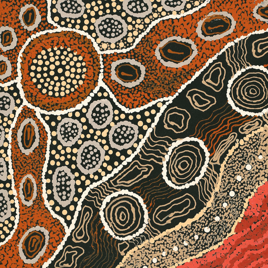 Aboriginal Artwork by Vera Raymond, Seven Sisters, 50x40cm
