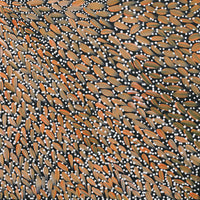 Aboriginal Artwork by Violet Napurrurla Malbunka, Warlukurlangu Jukurrpa (Fire country Dreaming), 30x30cm
