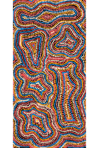 Aboriginal Artwork by Virginia Napaljarri Sims, Mina Mina Jukurrpa (Mina Mina Dreaming), 61x30cm