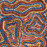 Aboriginal Artwork by Virginia Napaljarri Sims, Mina Mina Jukurrpa (Mina Mina Dreaming), 61x30cm