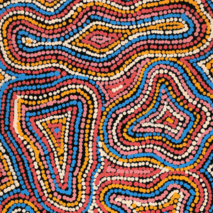 Aboriginal Artwork by Virginia Napaljarri Sims, Mina Mina Jukurrpa (Mina Mina Dreaming), 61x30cm - ART ARK®