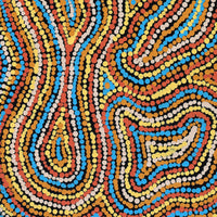 Aboriginal Artwork by Virginia Napaljarri Sims, Mina Mina Jukurrpa (Mina Mina Dreaming), 61x30cm