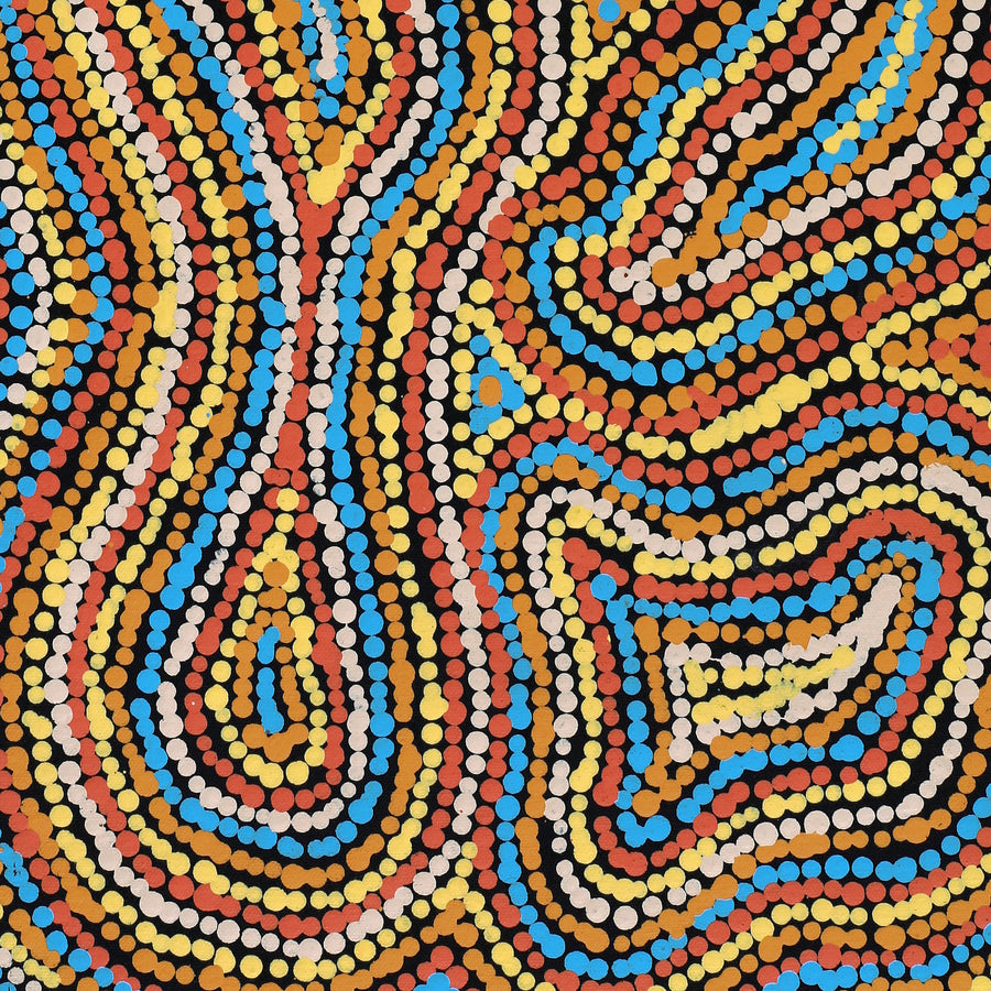 Aboriginal Artwork by Virginia Napaljarri Sims, Mina Mina Jukurrpa (Mina Mina Dreaming), 61x30cm