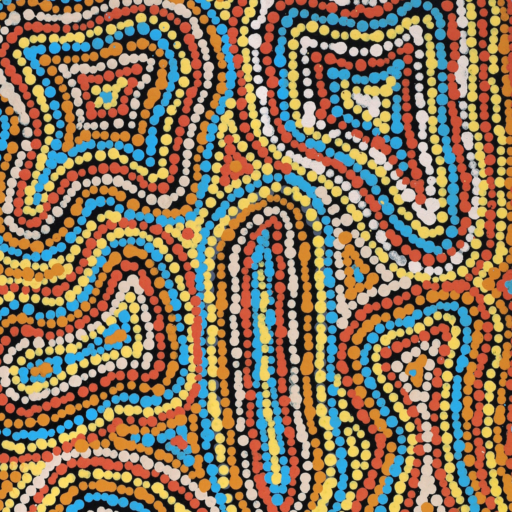 Aboriginal Artwork by Virginia Napaljarri Sims, Mina Mina Jukurrpa (Mina Mina Dreaming), 61x30cm