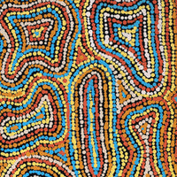 Aboriginal Artwork by Virginia Napaljarri Sims, Mina Mina Jukurrpa (Mina Mina Dreaming), 61x30cm
