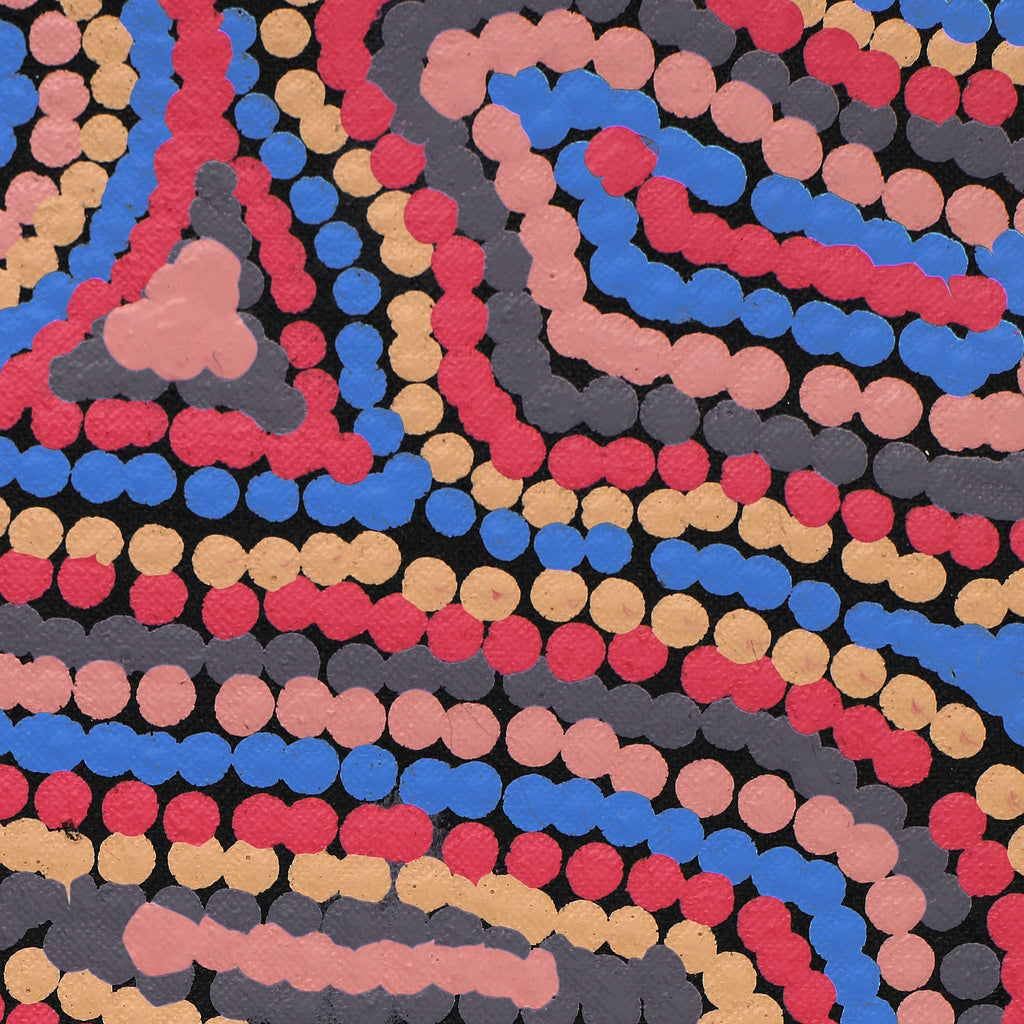 Aboriginal Artwork by Virginia Napaljarri Sims, Mina Mina Jukurrpa (Mina Mina Dreaming), 107x30cm
