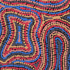 Aboriginal Art by Virginia Napaljarri Sims, Mina Mina Jukurrpa (Mina Mina Dreaming), 107x30cm - ART ARK®