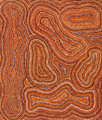 Aboriginal Artwork by Virginia Napaljarri Sims, Mina Mina Jukurrpa (Mina Mina Dreaming) - Ngalyipi, 107x91cm