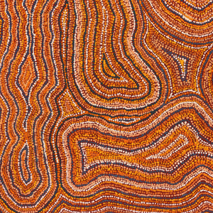 Aboriginal Artwork by Virginia Napaljarri Sims, Mina Mina Jukurrpa (Mina Mina Dreaming) - Ngalyipi, 107x91cm - ART ARK®