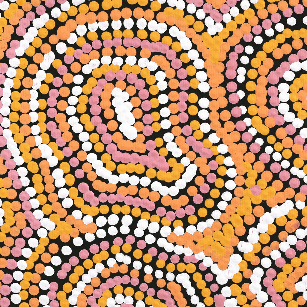 Aboriginal Art by Virginia Napaljarri Sims, Mina Mina Dreaming, 30x30cm - ART ARK®