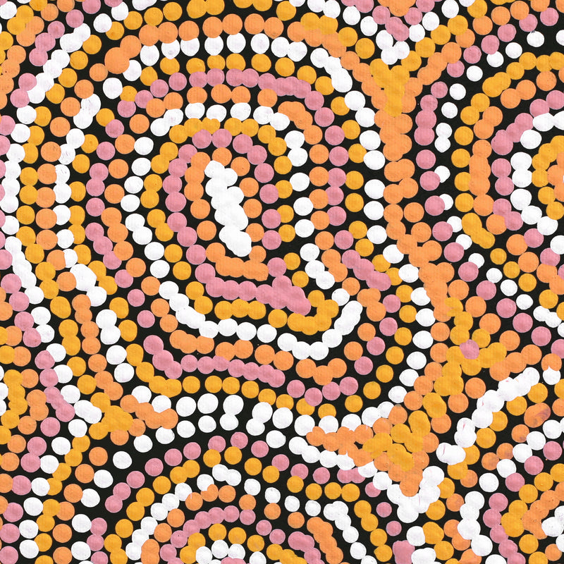 Aboriginal Artwork by Virginia Napaljarri Sims, Mina Mina Dreaming, 30x30cm