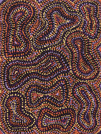 Aboriginal Artwork by Virginia Napaljarri Sims, Mina Mina Jukurrpa (Mina Mina Dreaming), 61x46cm