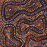 Aboriginal Artwork by Virginia Napaljarri Sims, Mina Mina Jukurrpa (Mina Mina Dreaming), 61x46cm