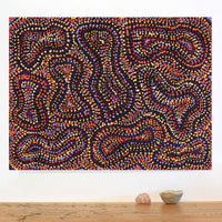 Aboriginal Artwork by Virginia Napaljarri Sims, Mina Mina Jukurrpa (Mina Mina Dreaming), 61x46cm