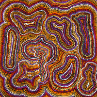 Aboriginal Artwork by Virginia Napaljarri Sims, Mina Mina Jukurrpa (Mina Mina Dreaming), 61x61cm