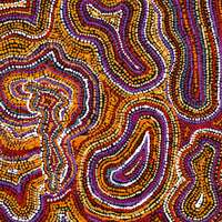 Aboriginal Artwork by Virginia Napaljarri Sims, Mina Mina Jukurrpa (Mina Mina Dreaming), 61x61cm