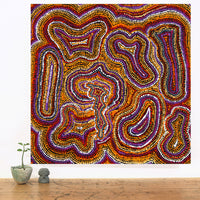 Aboriginal Artwork by Virginia Napaljarri Sims, Mina Mina Jukurrpa (Mina Mina Dreaming), 61x61cm