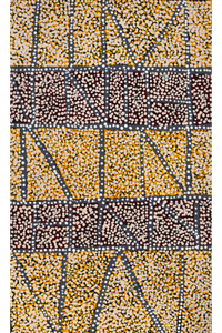 Aboriginal Artwork by Virginia Napaljarri Sims, Mina Mina Jukurrpa (Mina Mina Dreaming), 76x46cm