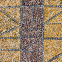 Aboriginal Art by Virginia Napaljarri Sims, Mina Mina Jukurrpa (Mina Mina Dreaming), 76x46cm - ART ARK®