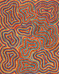 Aboriginal Artwork by Virginia Napaljarri Sims, Mina Mina Jukurrpa (Mina Mina Dreaming), 76x61cm
