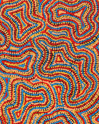 Aboriginal Artwork by Virginia Napaljarri Sims, Mina Mina Jukurrpa (Mina Mina Dreaming), 76x61cm