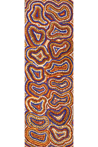 Aboriginal Artwork by Virginia Napaljarri Sims, Mina Mina Jukurrpa (Mina Mina Dreaming), 91x30cm