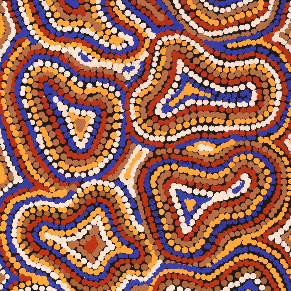 Aboriginal Artwork by Virginia Napaljarri Sims, Mina Mina Jukurrpa (Mina Mina Dreaming), 91x30cm