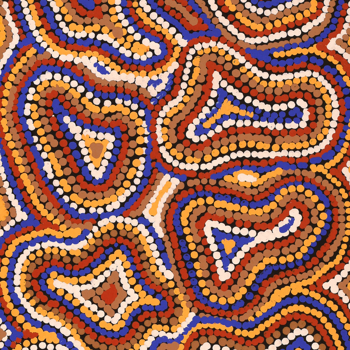 Aboriginal Art by Virginia Napaljarri Sims, Mina Mina Jukurrpa (Mina Mina Dreaming), 91x30cm - ART ARK®