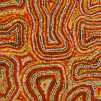Aboriginal Artwork by Virginia Napaljarri Sims, Mina Mina Jukurrpa (Mina Mina Dreaming), 91x76cm