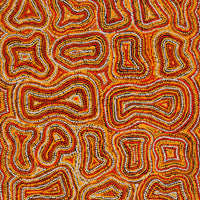 Aboriginal Artwork by Virginia Napaljarri Sims, Mina Mina Jukurrpa (Mina Mina Dreaming), 91x76cm