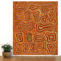 Aboriginal Artwork by Virginia Napaljarri Sims, Mina Mina Jukurrpa (Mina Mina Dreaming), 91x76cm