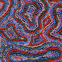 Aboriginal Artwork by Virginia Napaljarri Sims, Mina Mina Jukurrpa (Mina Mina Dreaming), 91x91cm