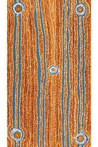 Aboriginal Artwork by Virginia Napaljarri Sims, Mina Mina Jukurrpa (Mina Mina Dreaming), 107x61cm