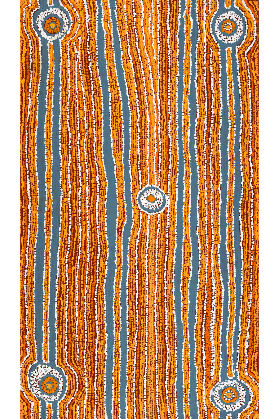 Aboriginal Artwork by Virginia Napaljarri Sims, Mina Mina Jukurrpa (Mina Mina Dreaming), 107x61cm