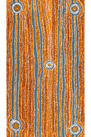 Aboriginal Art by Virginia Napaljarri Sims, Mina Mina Jukurrpa (Mina Mina Dreaming), 107x61cm - ART ARK®