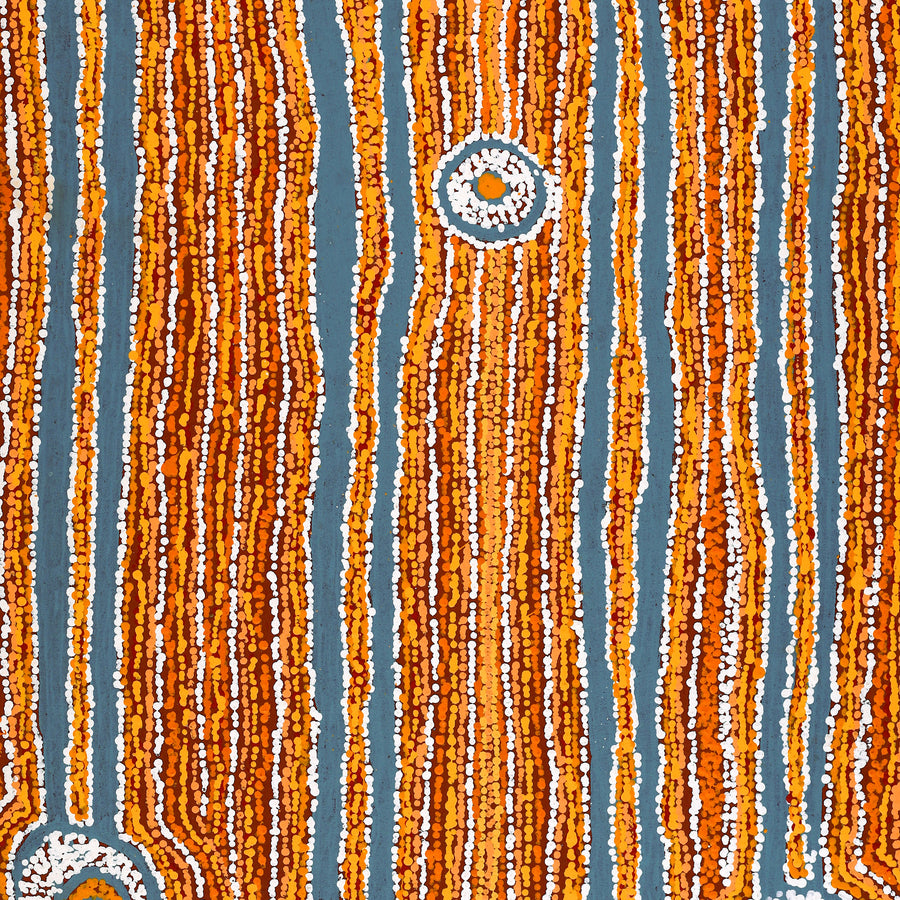 Aboriginal Artwork by Virginia Napaljarri Sims, Mina Mina Jukurrpa (Mina Mina Dreaming), 107x61cm