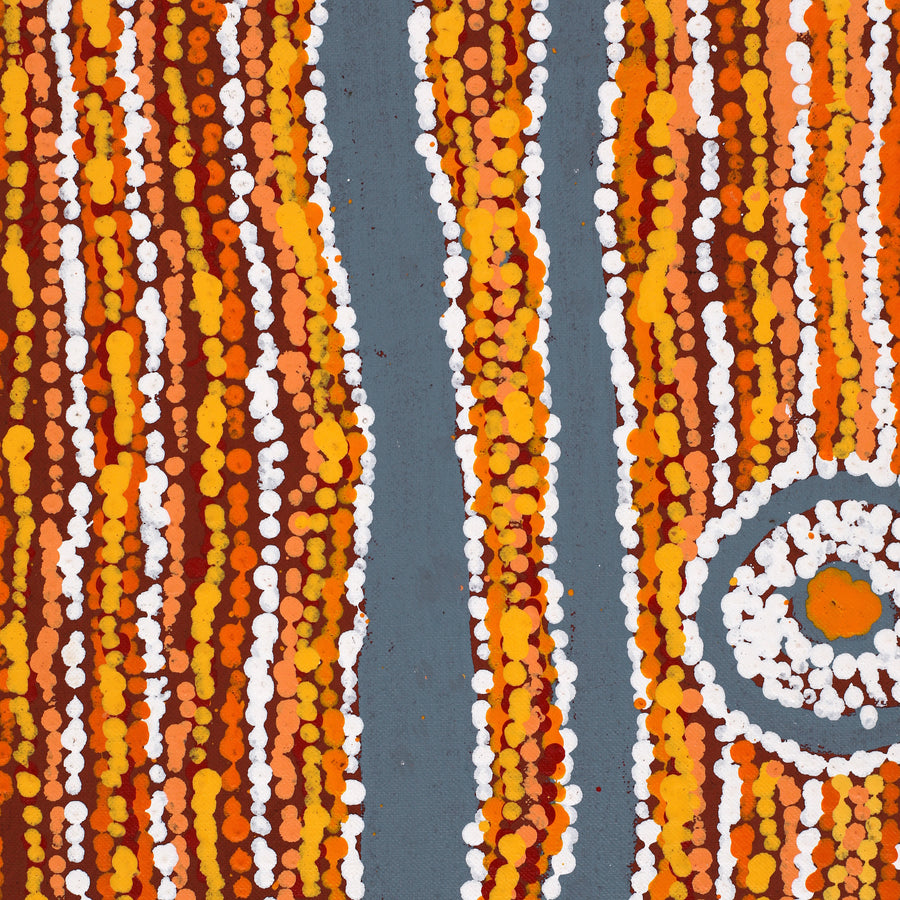 Aboriginal Artwork by Virginia Napaljarri Sims, Mina Mina Jukurrpa (Mina Mina Dreaming), 107x61cm