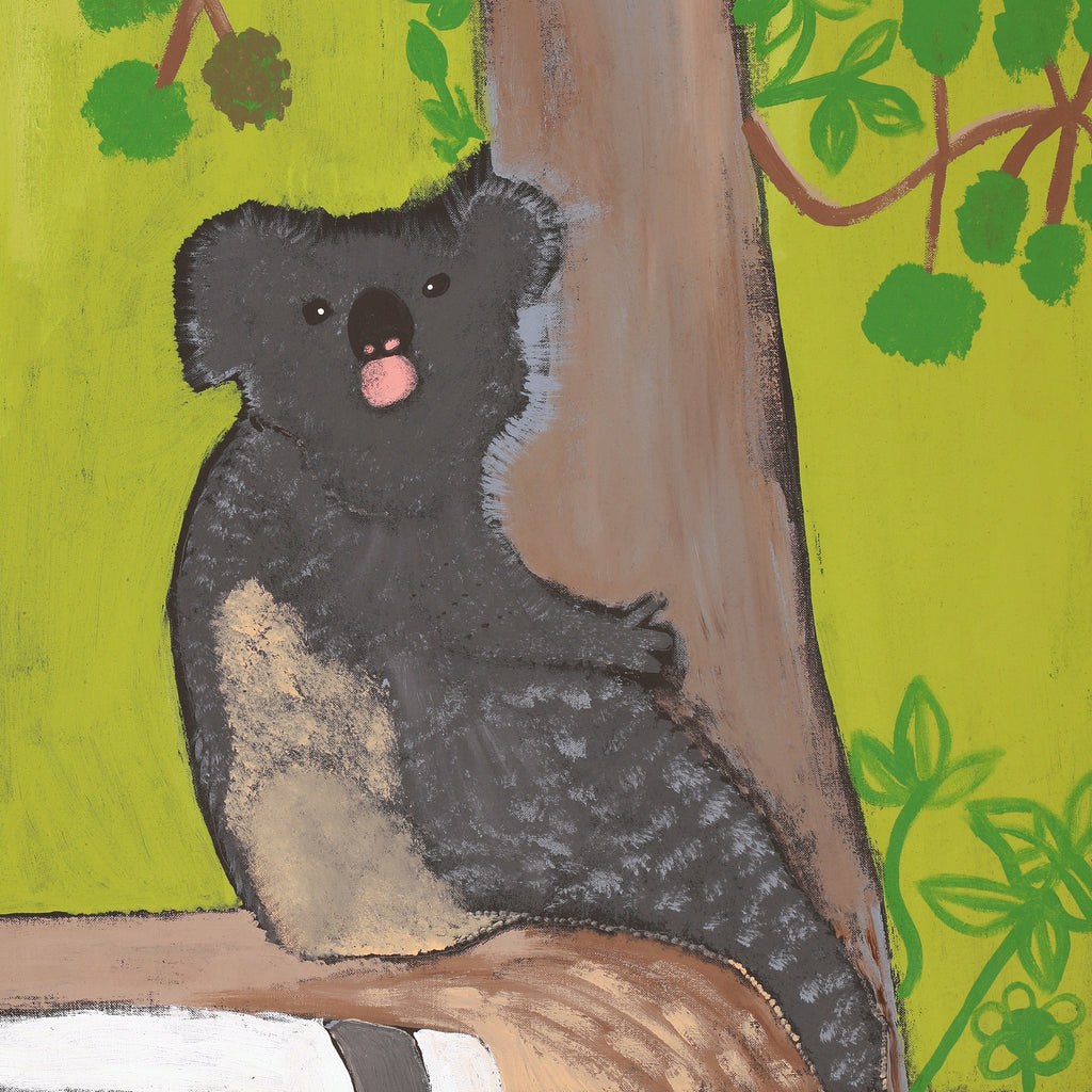 Aboriginal Artwork by Wilma Napangardi Poulson, Koala, 76x61cm