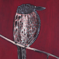 Aboriginal Artwork by Wilma Napangardi Poulson, Birds that live around Yuendumu, 76x76cm