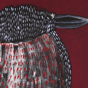 Aboriginal Artwork by Wilma Napangardi Poulson, Birds that live around Yuendumu, 76x76cm - ART ARK®