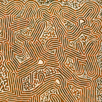 Aboriginal Artwork by Walter Jangala Brown, Tingari Cycle, 122x107cm