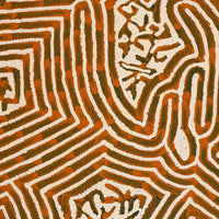 Aboriginal Artwork by Walter Jangala Brown, Tingari Cycle, 122x107cm