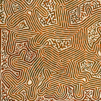 Aboriginal Art by Walter Jangala Brown, Tingari Cycle, 122x107cm - ART ARK®