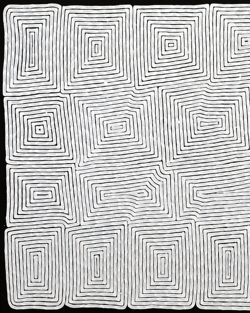 Aboriginal Artwork by Walter Jangala Brown, Tingari Cycle, 182x107cm