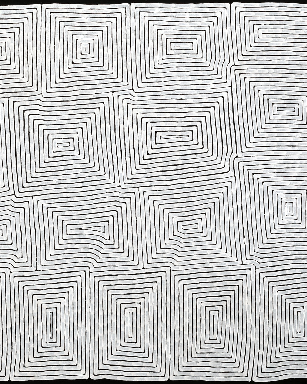 Aboriginal Artwork by Walter Jangala Brown, Tingari Cycle, 182x107cm